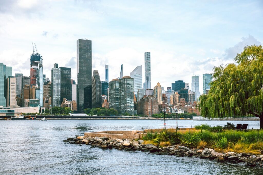 The view from Gantry STate Park in Long Island City, Queens.